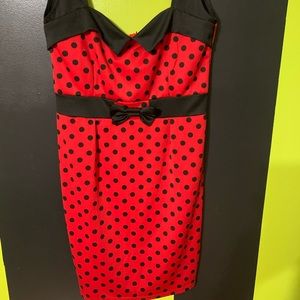 Pin up dress red polka